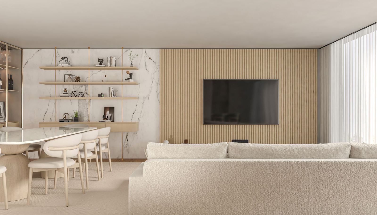 Bright, neutral living room