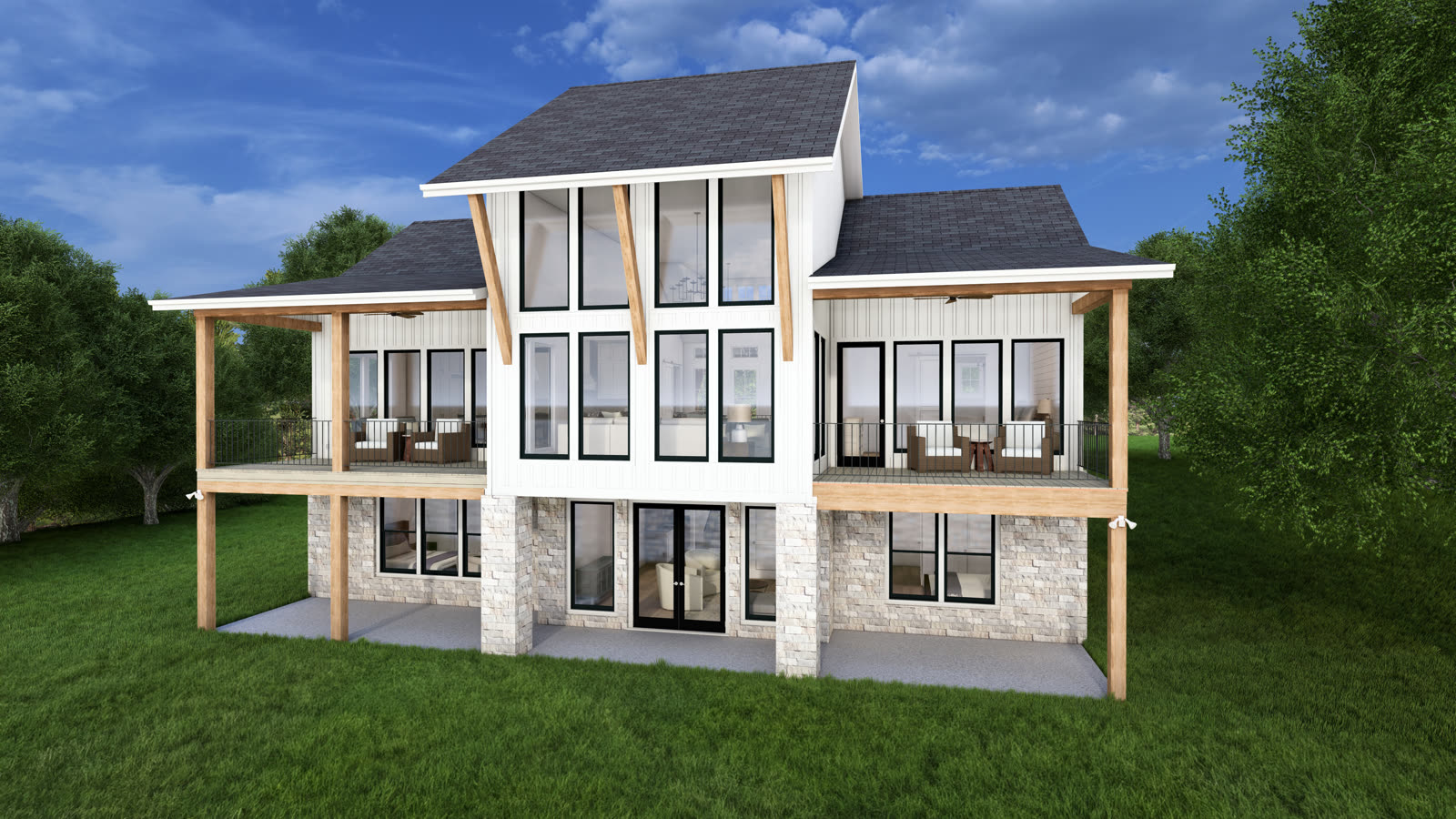Color rendering of the lake side of Boardwalk Bliss