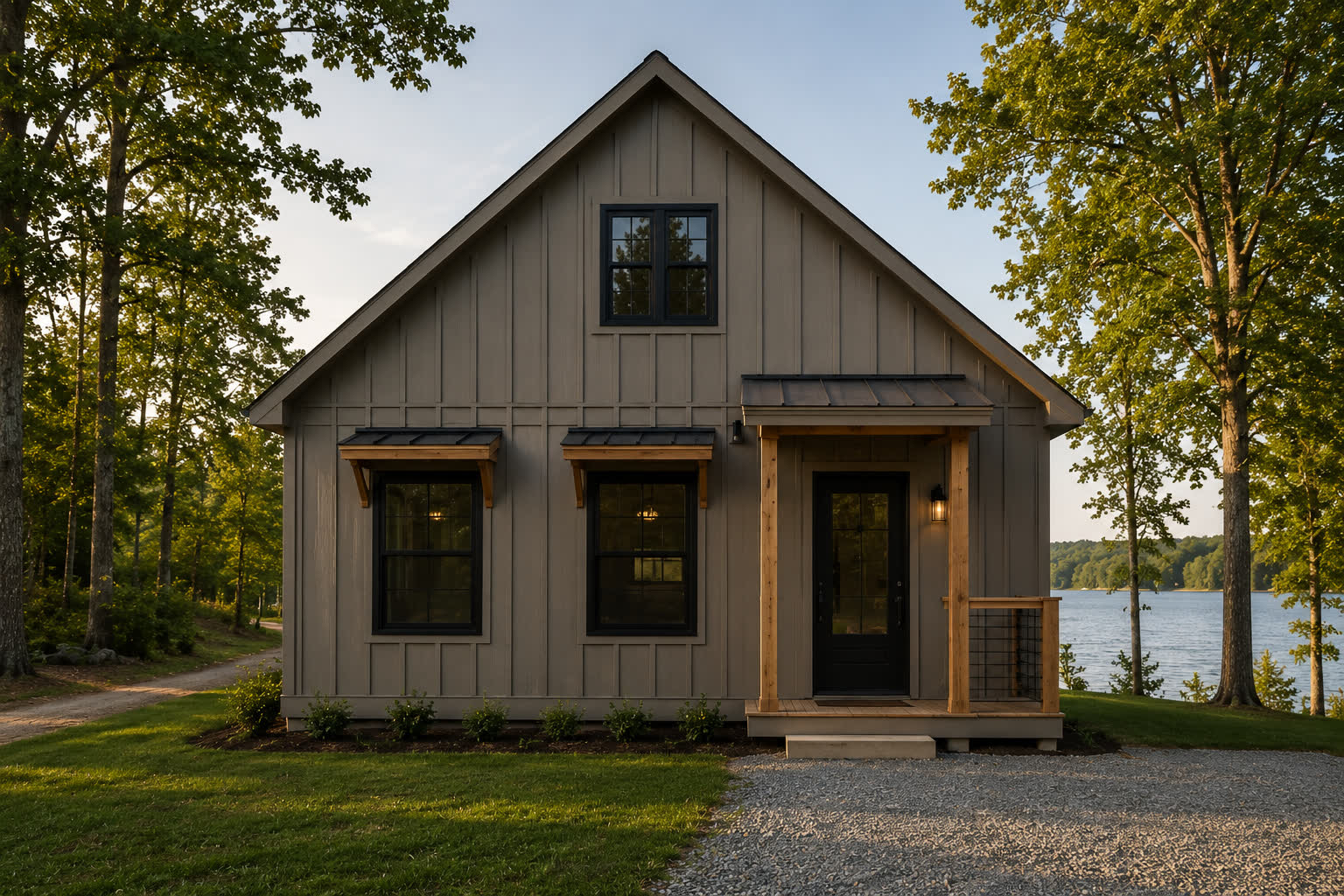 Color rendering of the front of Cozy Cottage
